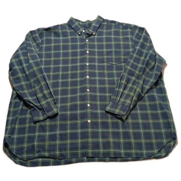 Ralph Lauren Other - Ralph Lauren Shirt Mens 3XB Green Blue Plaid Button Down Long Sleeve Big Tall